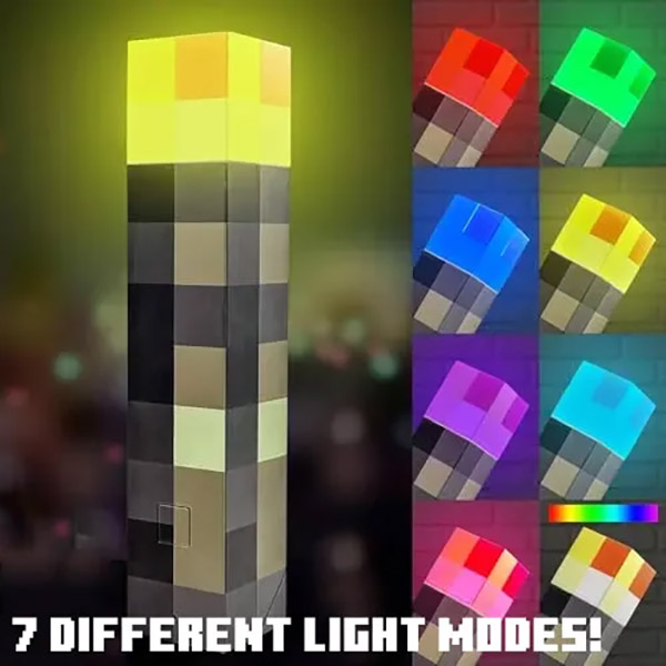 7-Цветна LED Презареждаща Се Стенна Лампа "Факла" - MINETORCH®, 7 cvetna led prezarejdascha se stenna lampa fakla minetorch