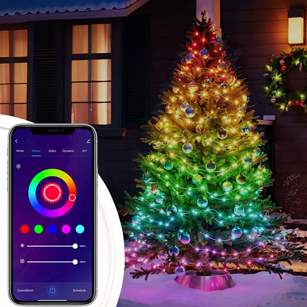 RGB Светлинен Гирлянд с 50 LED и Дистанционно Управление (5м) – FESTILUMO®, rgb svetlinen girlyand s 50 led i distancionno upravlenie 5m festilumo