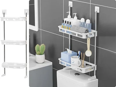 Иновативен Органайзер за Баня на 3 Нива BATHSHELF® - Монтаж Без Пробиване