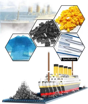 Конструктор Тип Лего от 1860 бр. Строителни Блокчета TITANICBLOCKS®