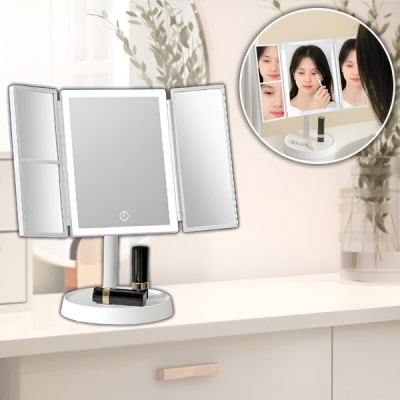 Многофункционално Огледало с LED Светлина и Увеличение - STARMIRROR®