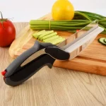 CLEVERCUTTER Професионално Нарязване с 2 в 1 Кухненска Ножица и Дъска за Рязане, clevercutter profesionalno naryazvane s 2 v 1 kuhnenska nojica i daska za ryazane