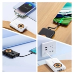 Магнитна Безжична Външна Батерия 10 000 mAh с Вградени Кабели и Стойка – ULTICHARG®, magnitna bezjichna vanshna bateriya 10 000 mah s vgradeni kabeli i stoika ulticharg